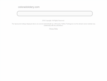 Tablet Screenshot of coloradolotery.com